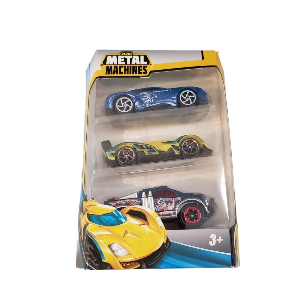 Zuru Metal Machines 3 pack White Fang Escape Wild Thing Die-Cast Cars New